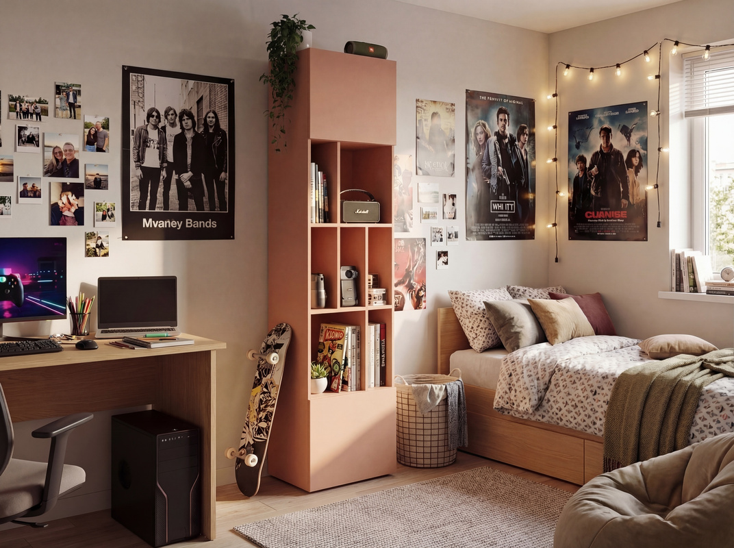 Regał wysoki 45 cm z półkami na książki dwudrzwiowy LUMI