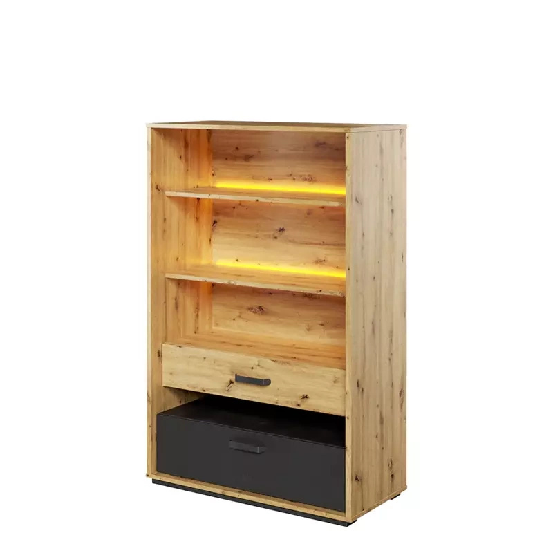 Regał z szufladami do pokoju młodzieżowego 90 cm QUBIC