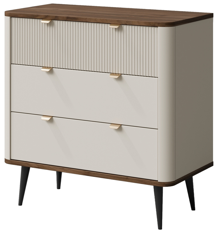 Mała komoda z szufladami do salonu 90 cm MIREL kaszmir