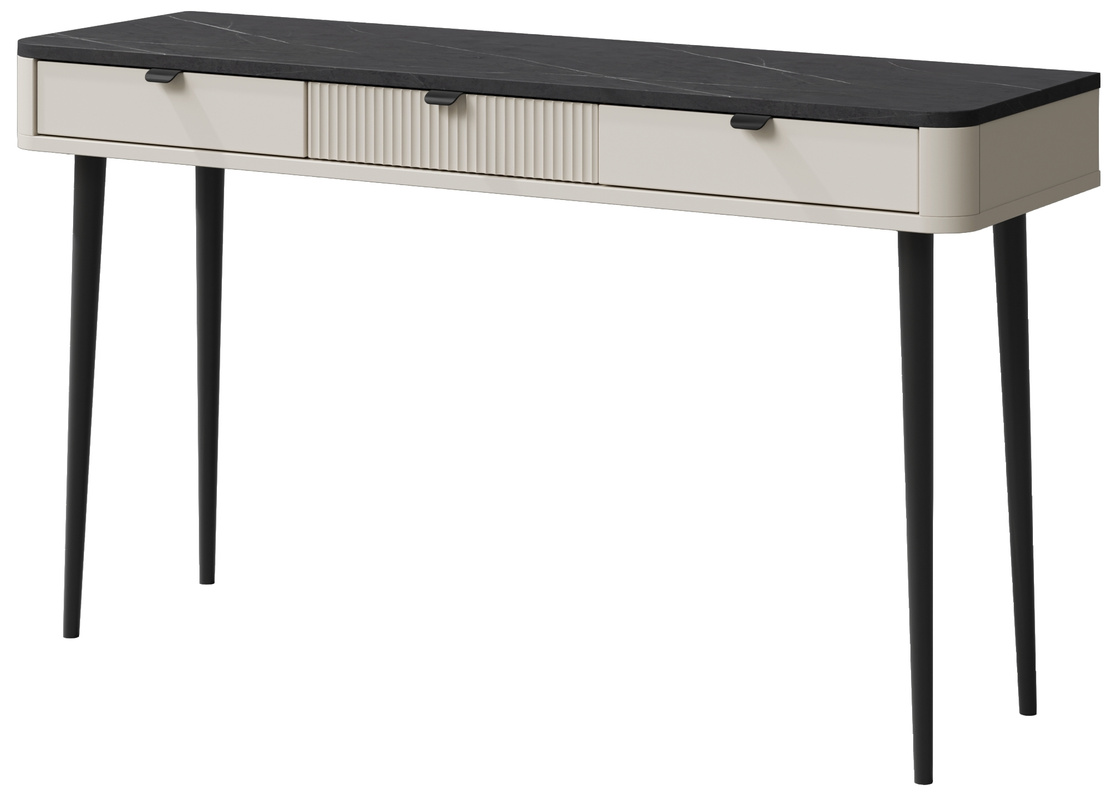 Nowoczesna kaszmirowa toaletka z szufladami 130 cm MIREL