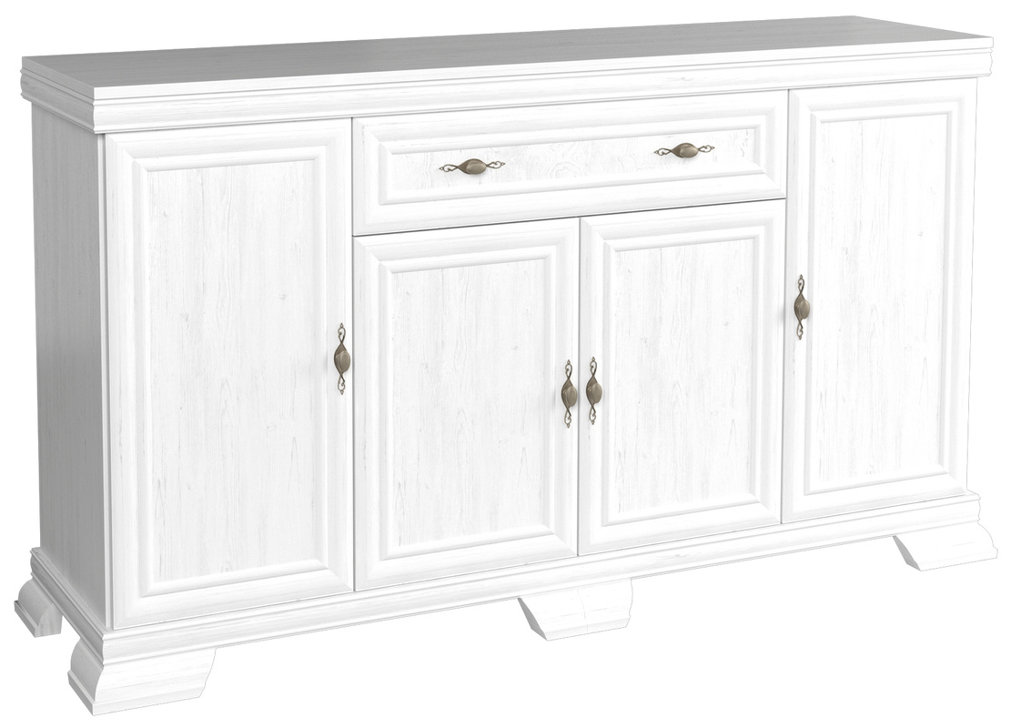 Biała pojemna komoda 168cm KOLONIA