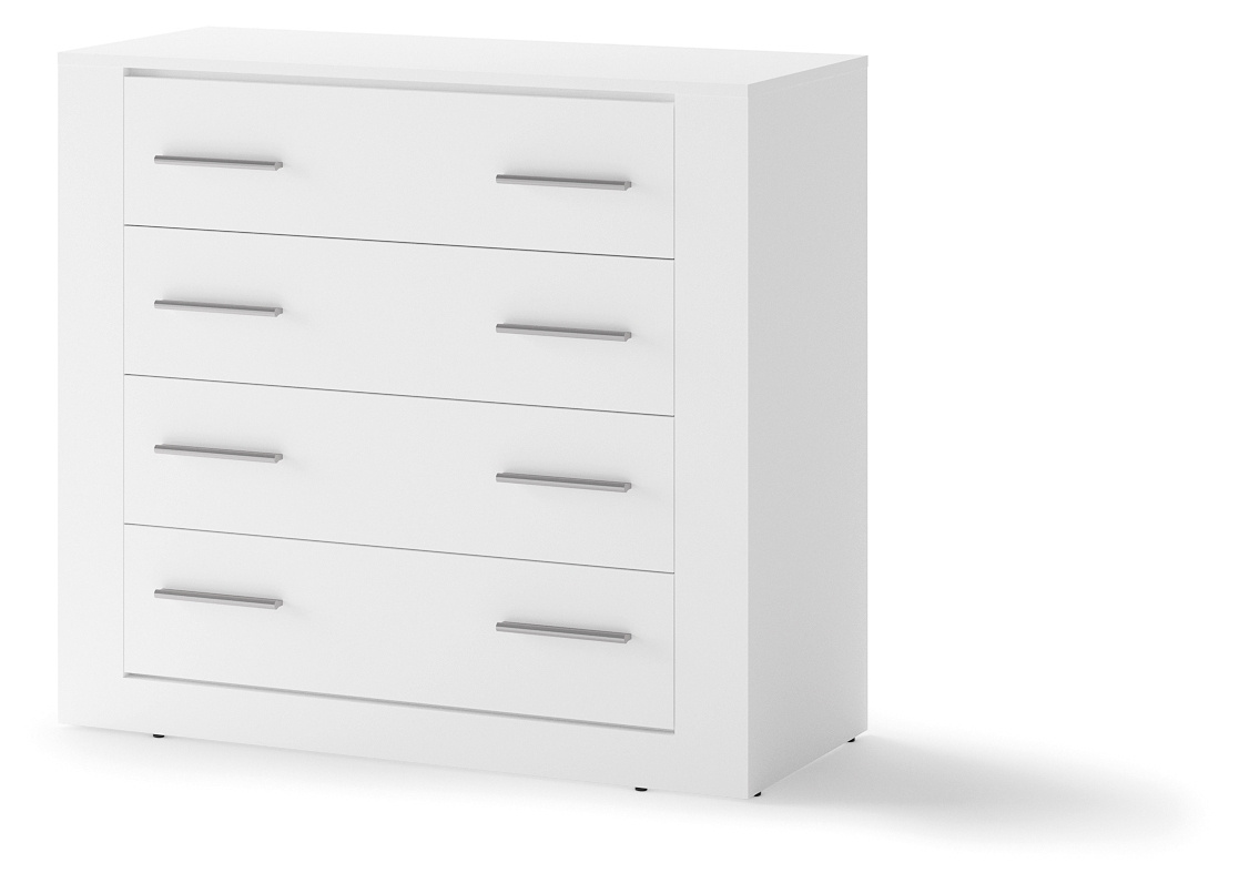 Biała komoda z szufladami do sypialni 100 cm IDEA