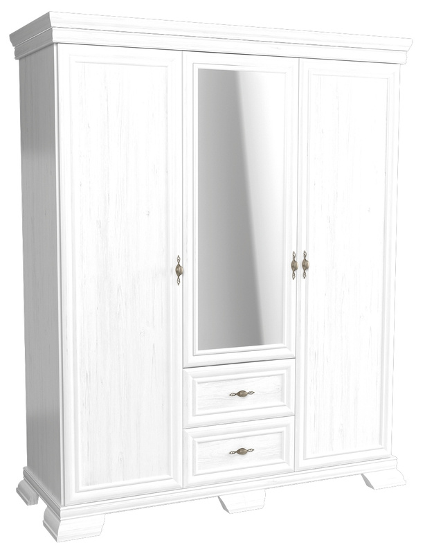 Szafa biała z lustrem KOLONIA