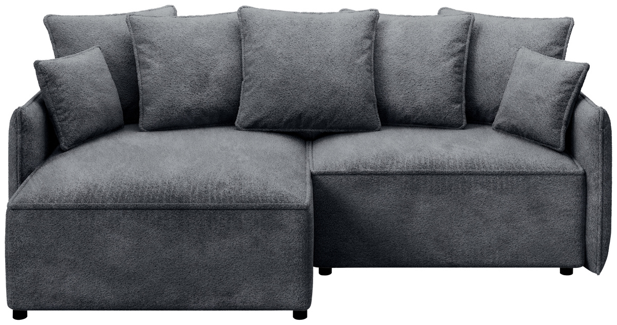 Nowoczesna kanapa rogowa szara wolnostojąca boucle ARTUR