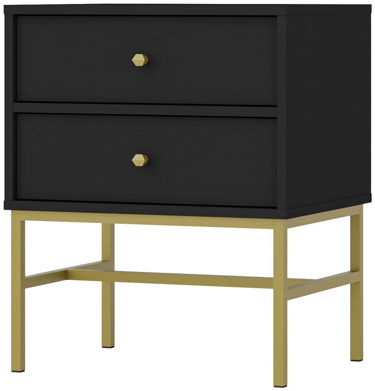 Nowoczesna czarny stolik nocny 52 cm TOKEN