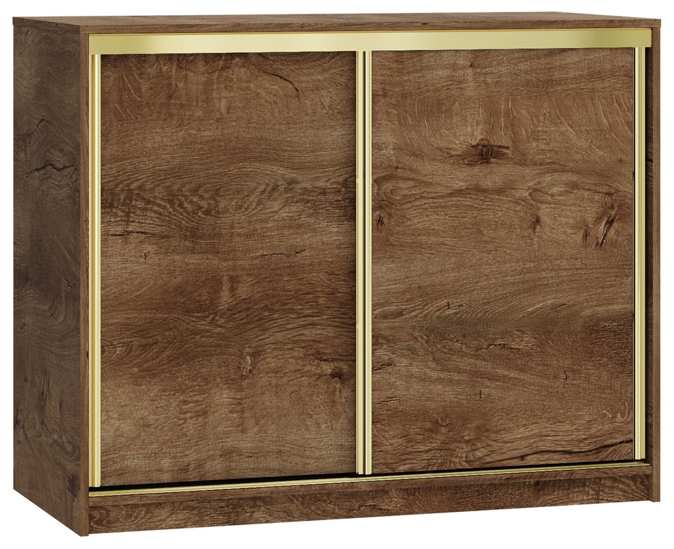 Komoda przesuwna z szufladami 120 cm GOLD dąb lefkas