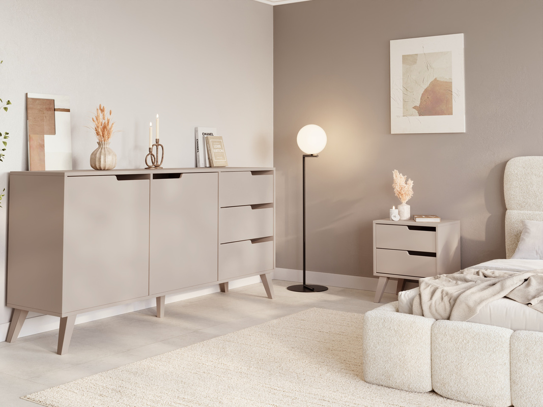Zestaw mebli do sypialni NIVARO kaszmir