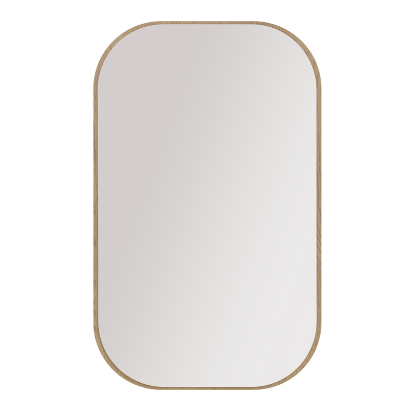 Lustro prostokątne do toaletki 68 cm ścienne OVENTO dąb cremona