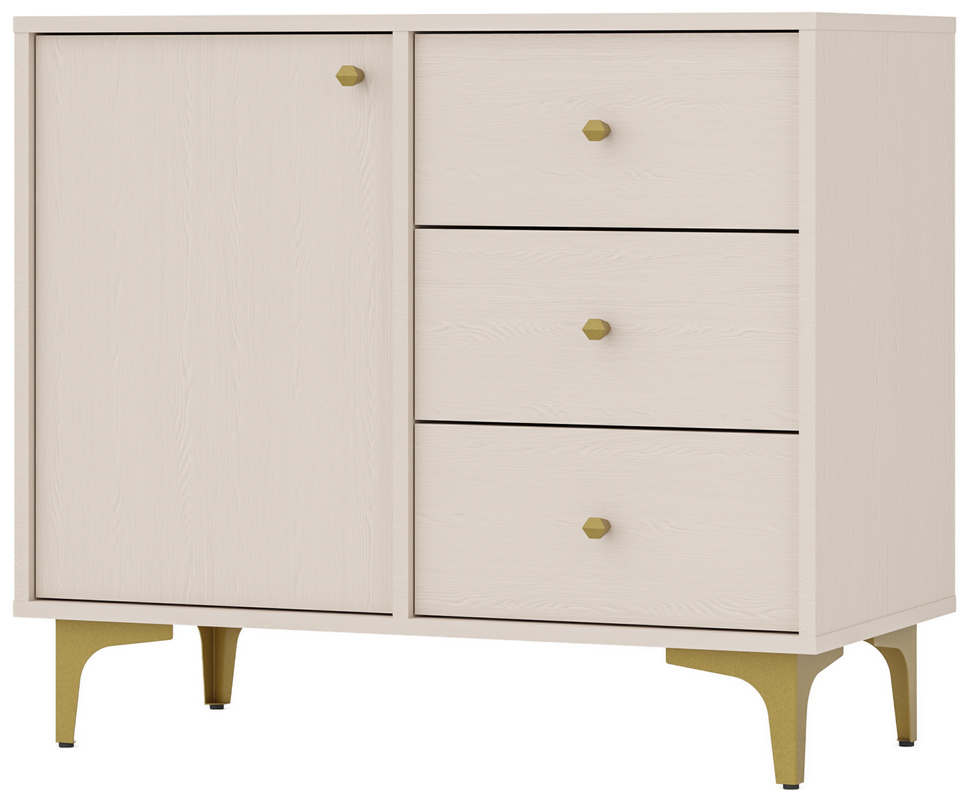 Komoda z drzwiami i szufladami do salonu 84 cm TOKEN