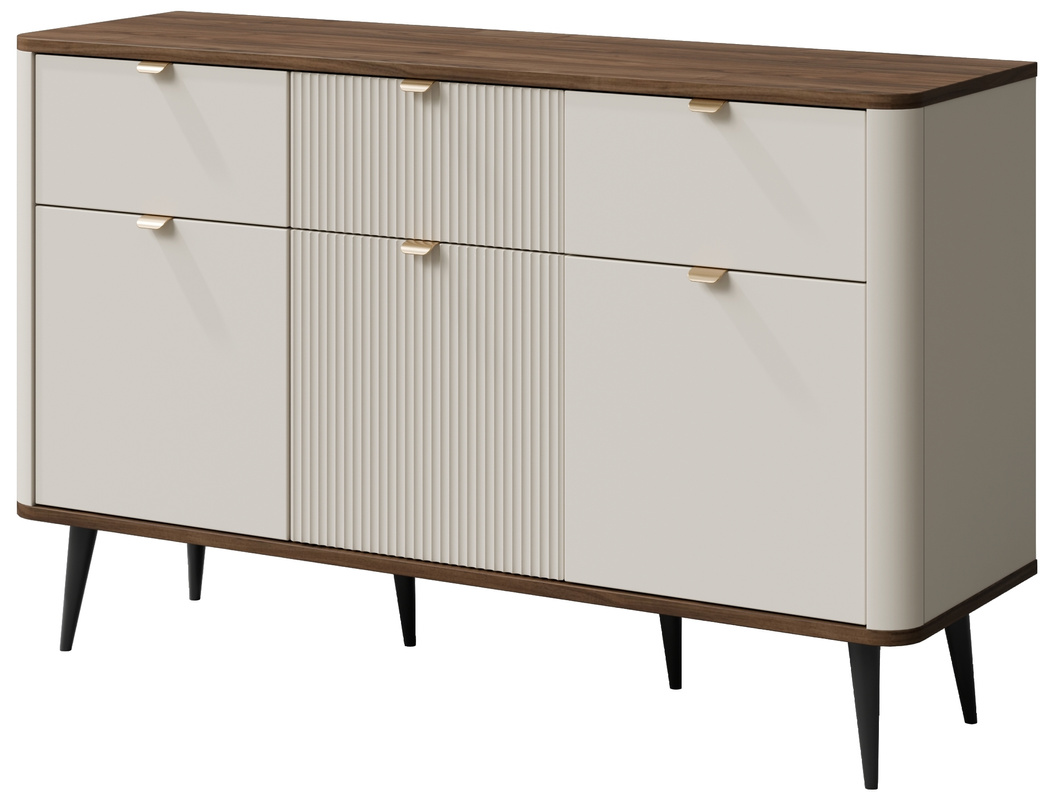 Komoda trzydrzwiowa z szufladami 160 cm MIREL kaszmir