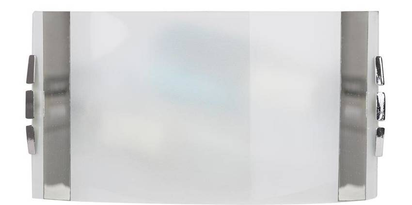 Chromowany kinkiet ścienny do salonu z efektem lustra 1-płomienny