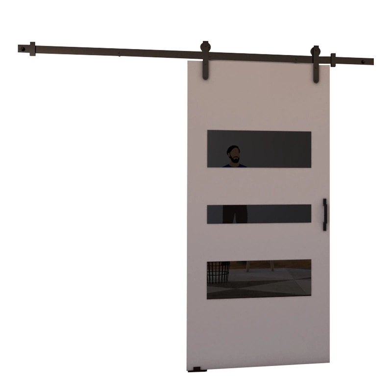 Szare naścienne drzwi przesuwne do pokoju 70 cm VASTO