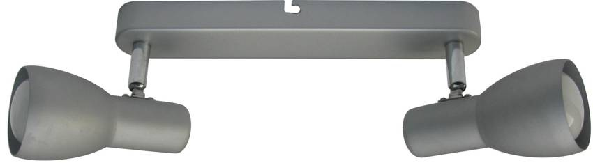 Szara lampa sufitowa spot 2-płomienna do salonu PICARDO metal