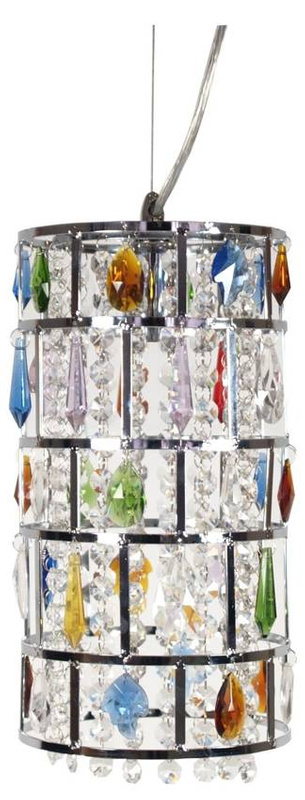 Chromowana lampa wisząca regulowana do salonu MAROCO 1 punkt światła