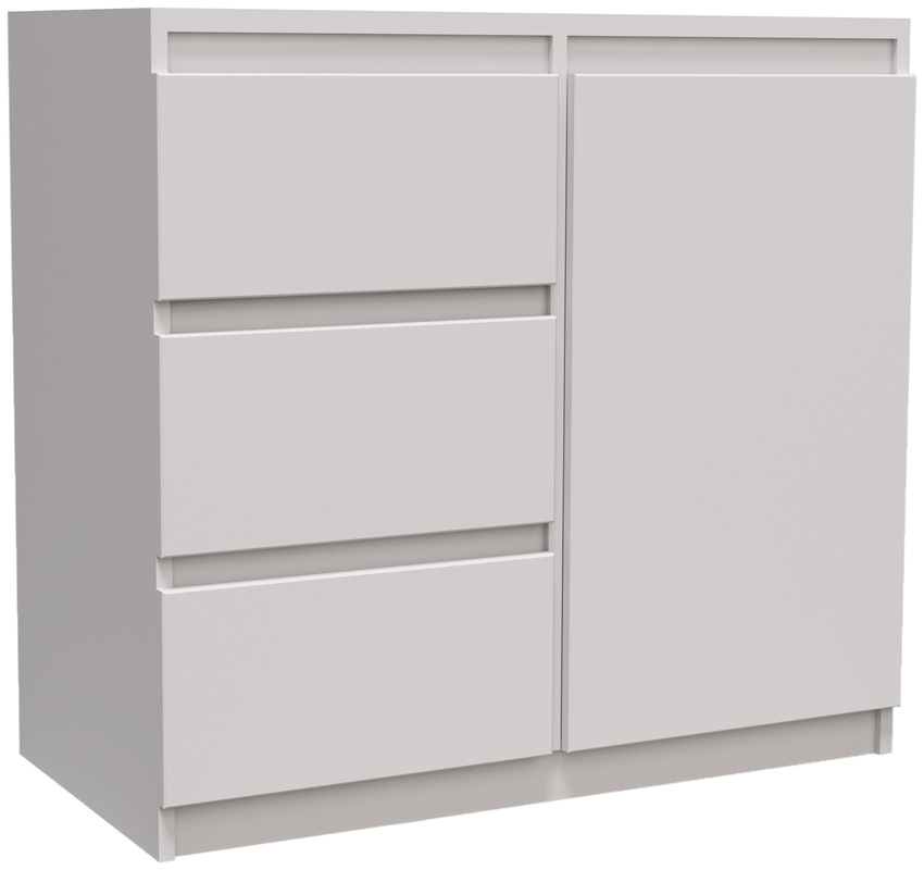 Biała komoda nowoczesna z szufladami 80 cm MONTEGO