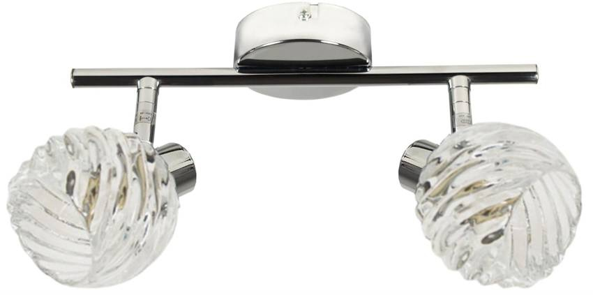 Lampa sufitowa listwa 2-punktowa do salonu FOX chrom G9