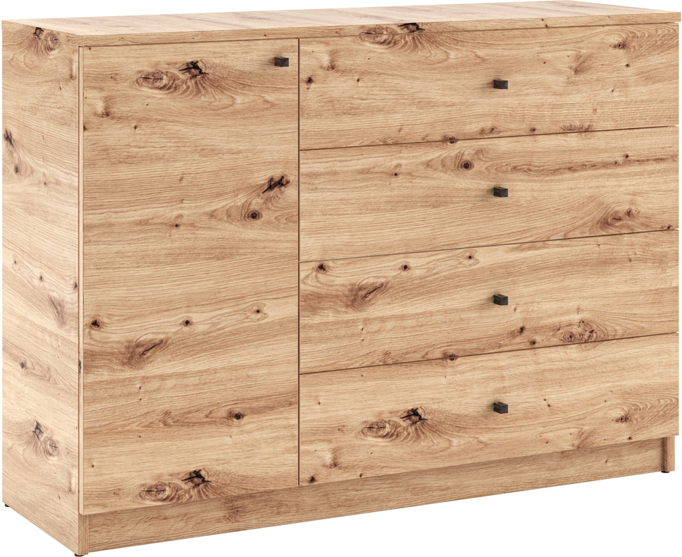 Komoda 120 cm z szufladami do salonu ERIS dąb artisan