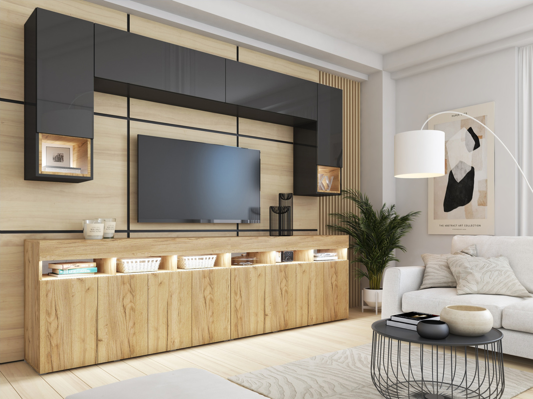 Nowoczesna meblościanka do salonu PREMIUM