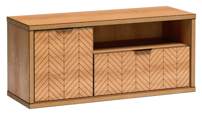 Szafka RTV nowoczesna FONETTI dąb karmel