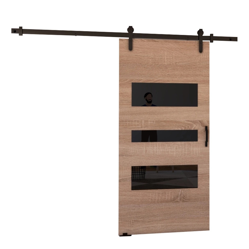 Drzwi przesuwne naścienne 90 cm VASTO dąb sonoma