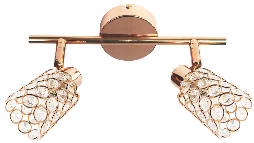 Złota lampa sufitowa listwa 2xG9 do salonu YORK metal