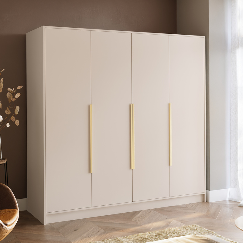 Szafa do przedpokoju 200 cm z półkami LESTO czterodrzwiowa