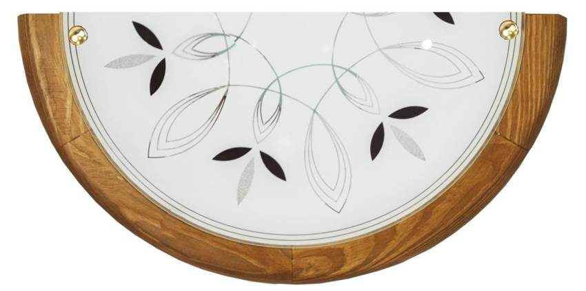 Drewniany plafon sufitowy do salonu Rustica dąb 1 punkt światła