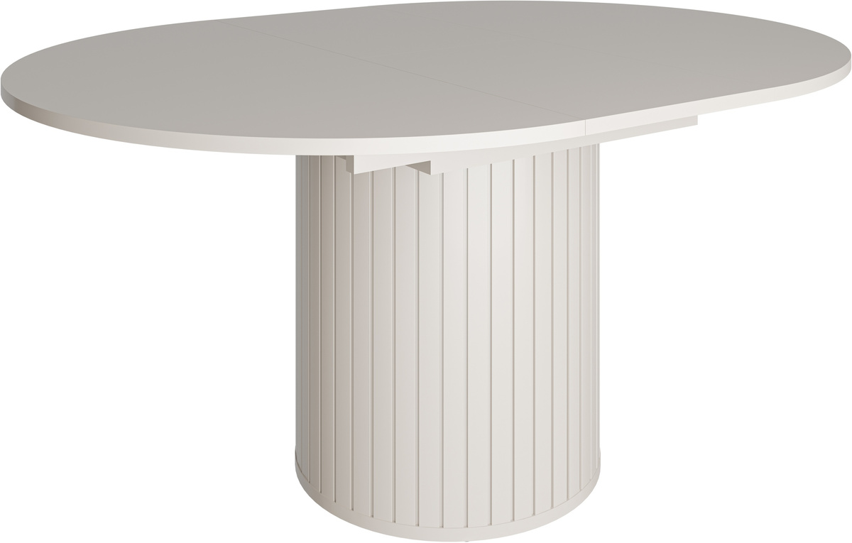 Elegancki stół okrągły rozkładany 160 cm kaszmir ZELDA