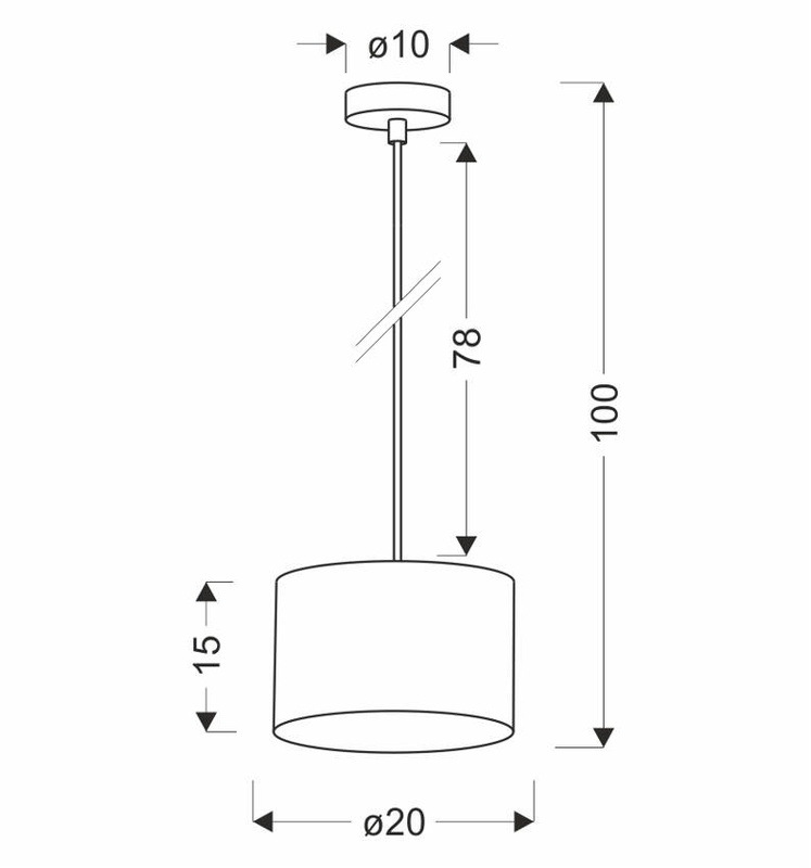 Czarna lampa wisząca z abażurem czarno-złotym do salonu PANDY E27
