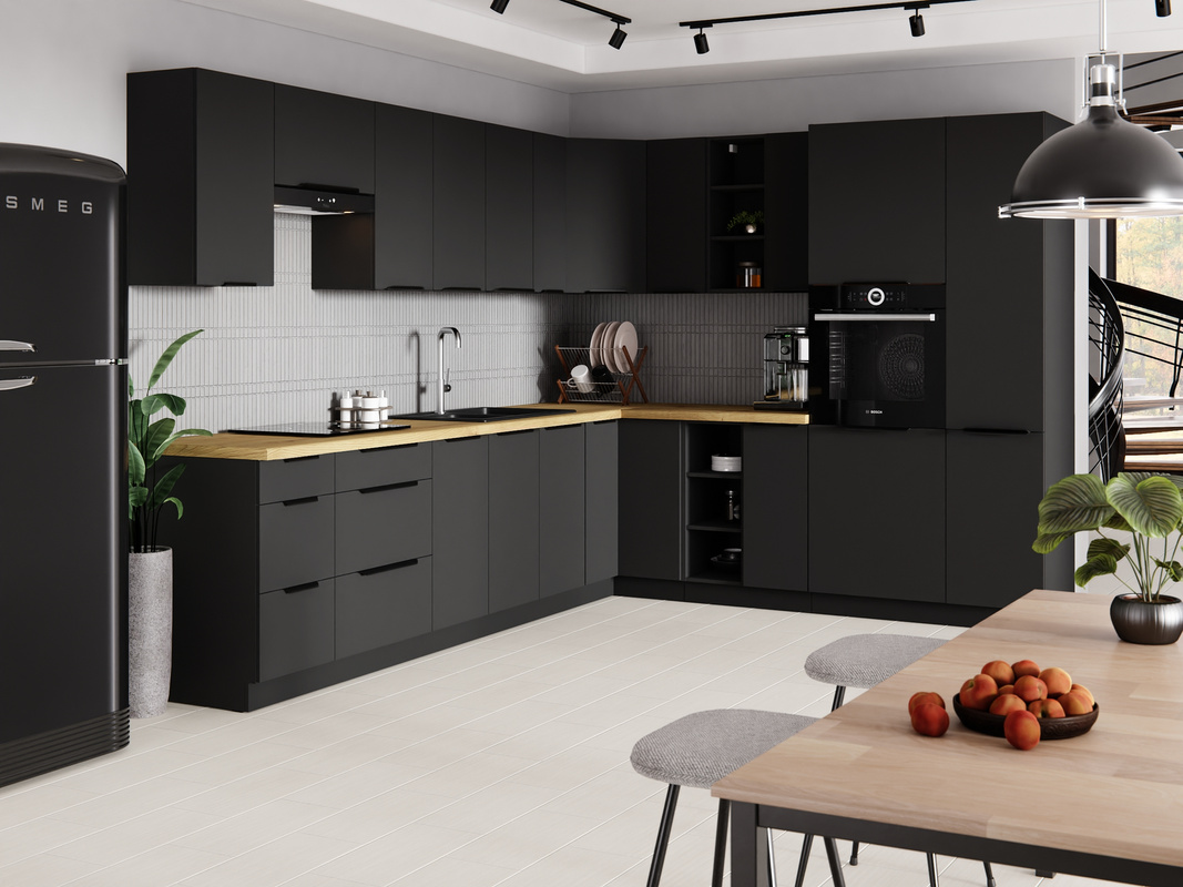 Nowoczesne meble kuchenne 315/250 cm SELENA cichy domyk