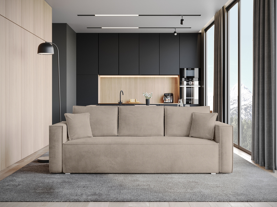 Rozkładana sofa z funkcją spania TOP trzyosobowa z pojemnikiem