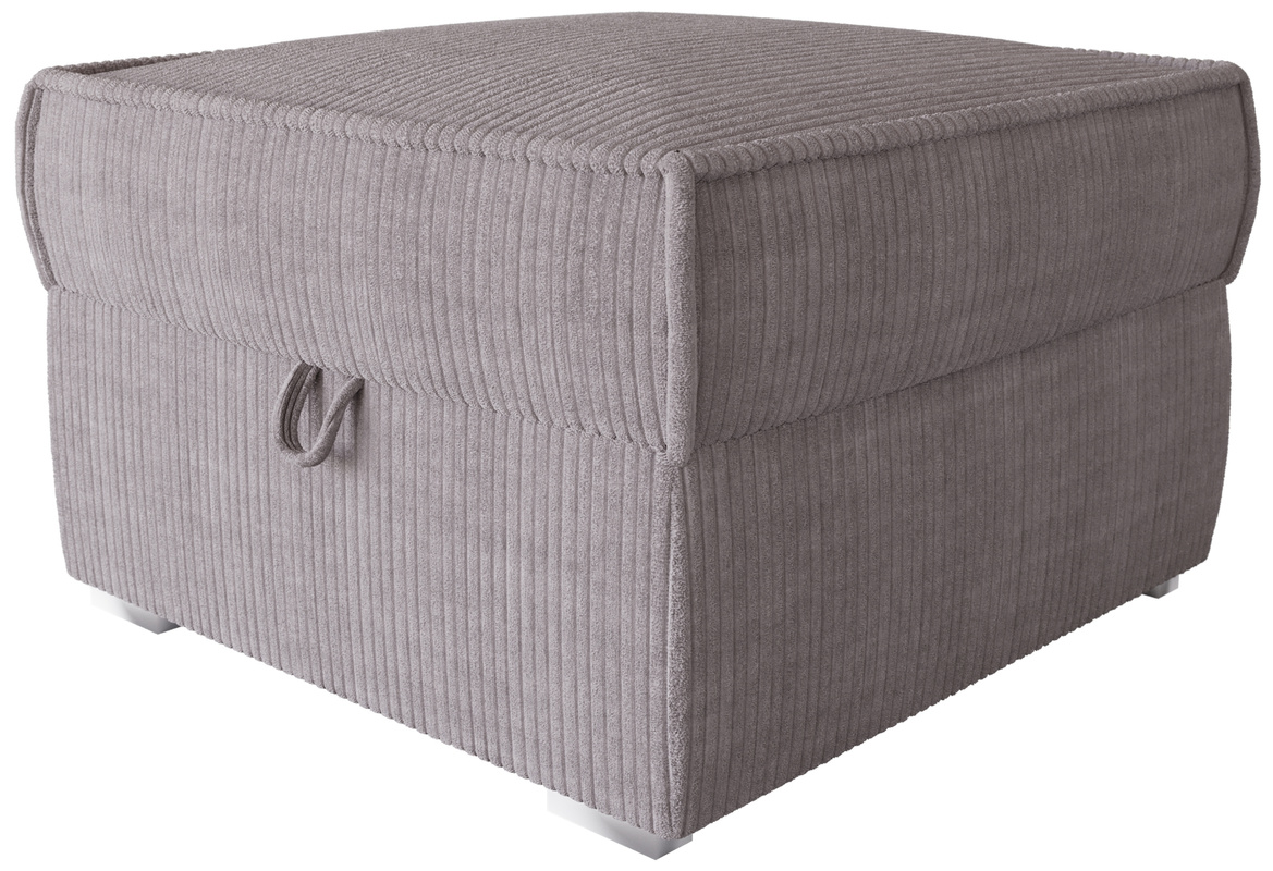 Sztruksowa pufa do siedzenia ze schowkiem TOP