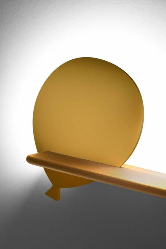 Złoty kinkiet ścienny LED do pokoju dziecka IQ Kids Balloon MDF