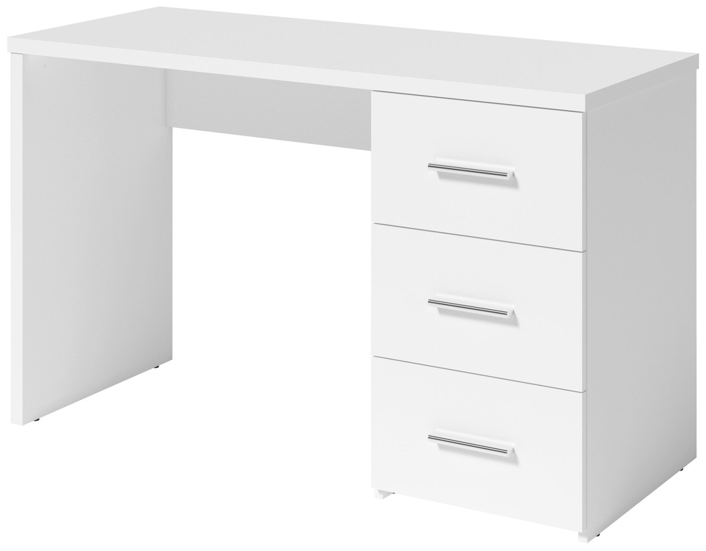 Białe biurko młodzieżowe 120x50 cm ORION z szufladami