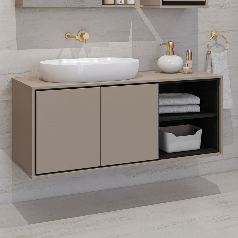 Szafka wisząca pod umywalkę do łazienki 120 cm IRVINE congo