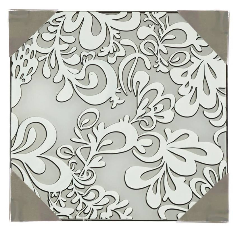 Biała lampa sufitowa plafon do salonu CEDRA szkło metal