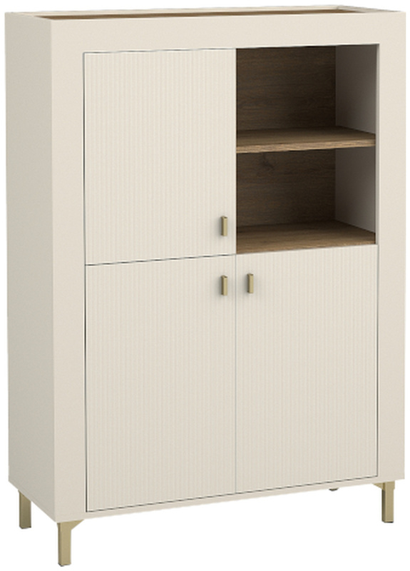 Nowoczesna komoda z półkami na nóżkach do salonu 97 cm MISTY