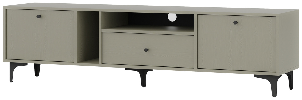 Nowoczesna szafka RTV 180 cm z drzwiami i szufladą TOKEN