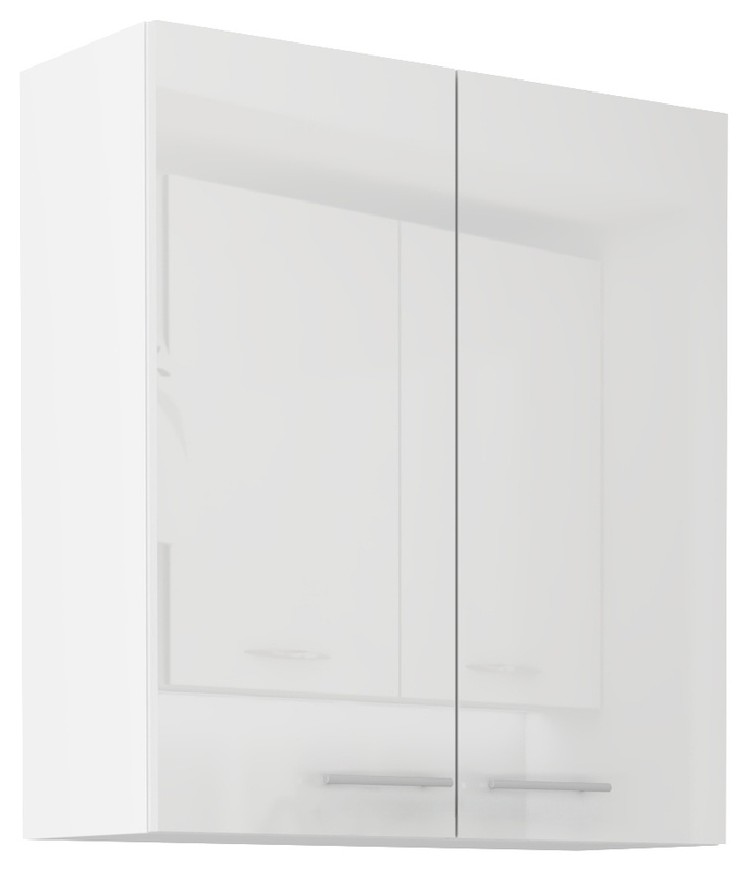 Szeroka dwudrzwiowa szafka kuchenna 80 cm LAURA połysk