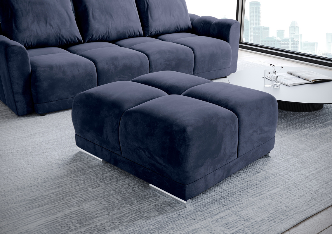 Welurowa pufa do siedzenia NUBES monolith