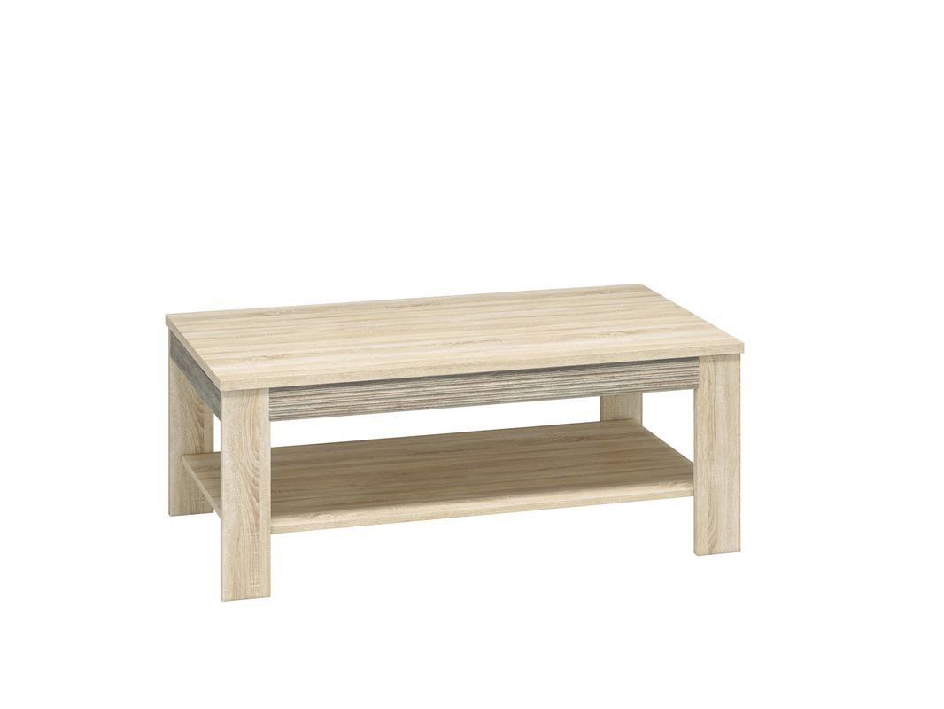 Stolik kawowy z półką do salonu 115x46 cm CASTEL dąb sonoma