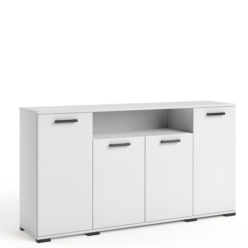 Komoda 160 cm do salonu czterodrzwiowa FIORA biały