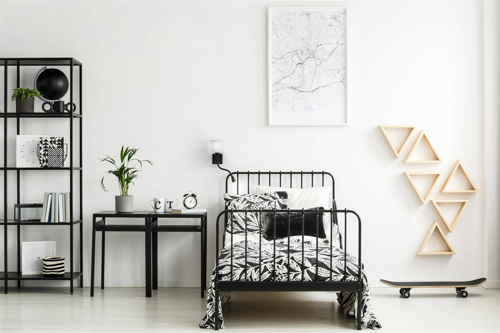 Czarny kinkiet ścienny z lampką do czytania LED do sypialni Polo