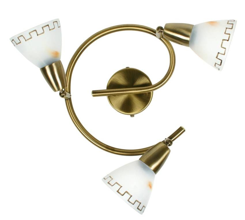 Lampa sufitowa spirala 3x40W E14 do salonu PARNAS patyna