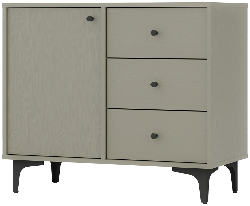 Komoda z szufladami i drzwiami do salonu 84 cm TOKEN