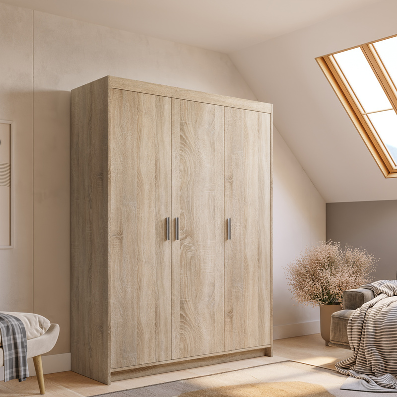 Szafa modułowa 133 cm do przedpokoju dąb Sonoma KUBA