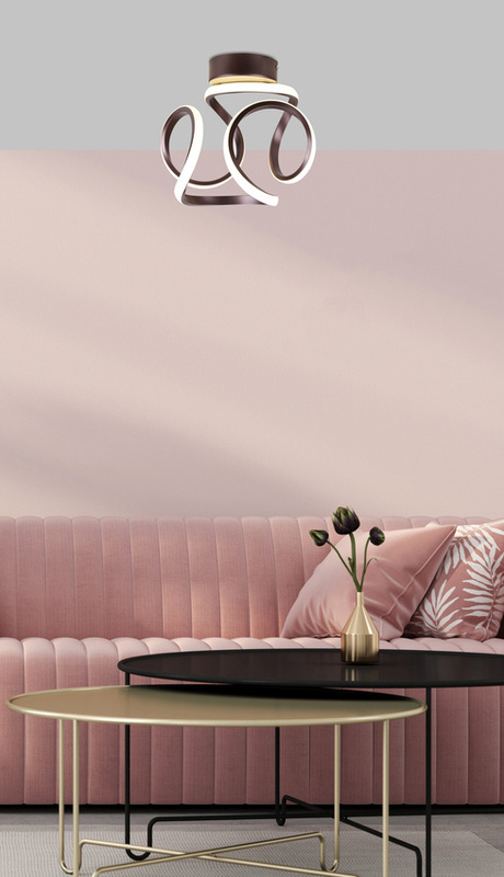 Brązowa lampa sufitowa LED zintegrowana 11W 4000K DOUGLAS