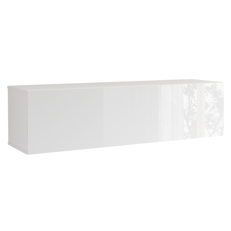 Półka wisząca barek biały połysk 140 cm PREMIUM