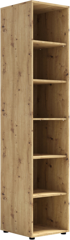 Regał na książki z półkami do pokoju 45 cm dąb artisan MAXIDO