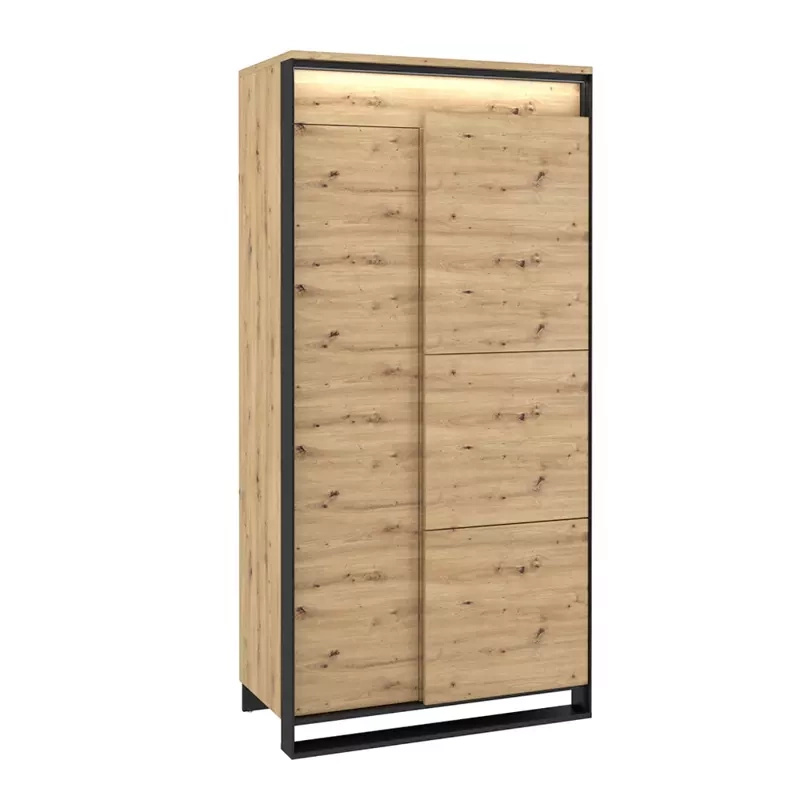 Szafa z półkami do salonu QUANT dąb artisan loft